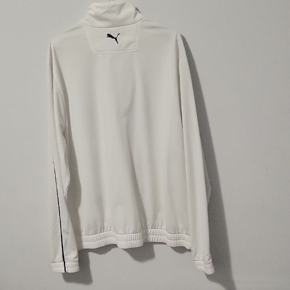 Puma White Track Jacket with Pink Logo - Picture 4 of 4